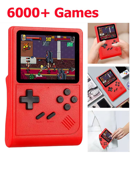 GB300 Portable Handheld Game Player 3.0 Inch Screen TV Video Game Console AV Output Retro Game Console Built-In 8G 6000+ Games