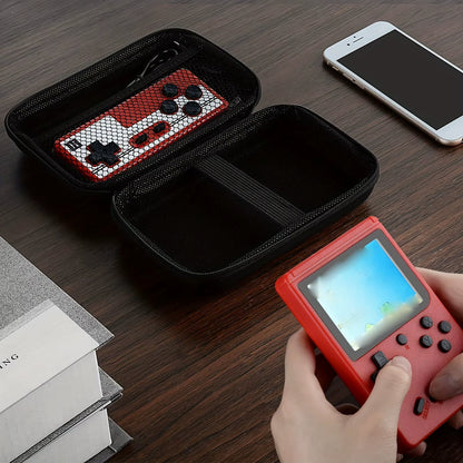 Handheld Game Console Carrying Case, Protective Travel Retro Mini Player Box for Charging Cable, Earpods, Batteries